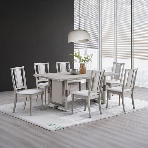 Marta - Side Chair (Set of 2) - Beige Linen & Natural - R&R Furniture Gallery (Fountain Valley, CA)
