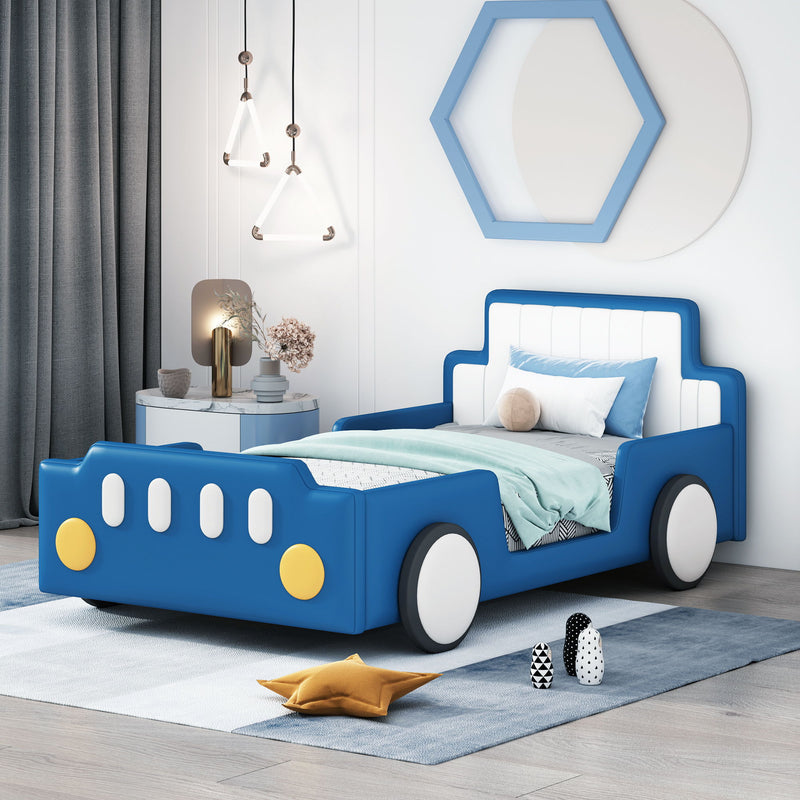 Race Car Shaped Platform Bed With Wheels - R&R Furniture Gallery (Fountain Valley, CA)