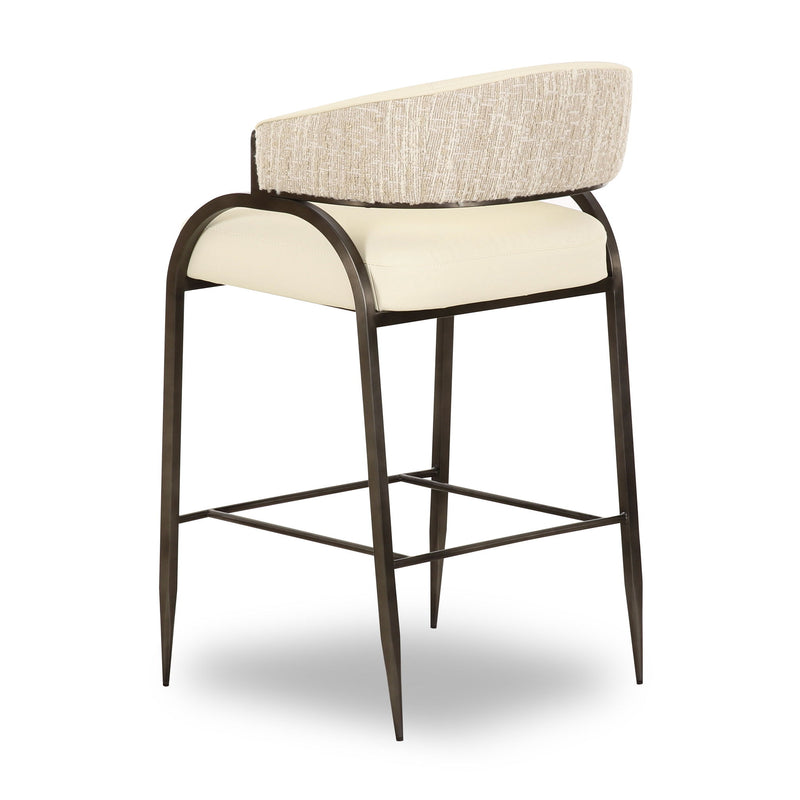 Tatum - Vegan Leather 2-Tone Counter Stool - R&R Furniture Gallery (Fountain Valley, CA)