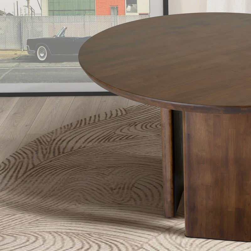 Alden - Round Dining Table - Walnut - R&R Furniture Gallery (Fountain Valley, CA)