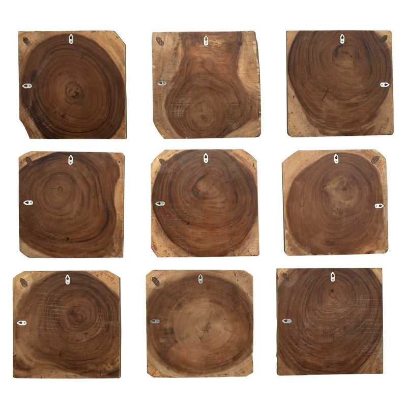 Ignite - Wood Wall Decor (Set of 9) - Black / Woodtone