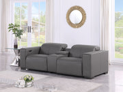 1208 - Dual Power Reclining Console Loveseat - R&R Furniture Gallery (Fountain Valley, CA)
