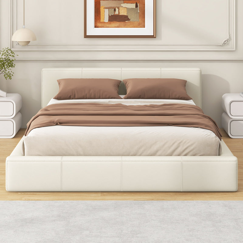 Stylish Upholstered Bed With Birch Wood Frame - R&R Furniture Gallery (Fountain Valley, CA)