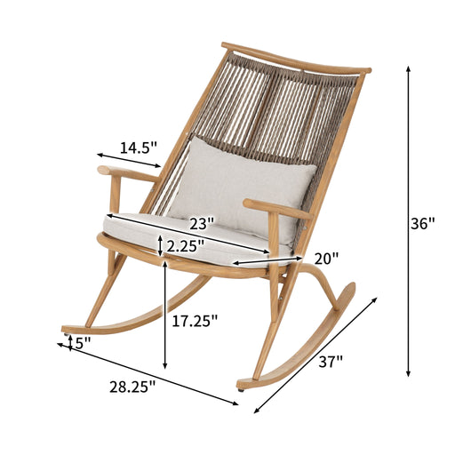 Outdoor Rocking Chair - Maple - R&R Furniture Gallery (Fountain Valley, CA)