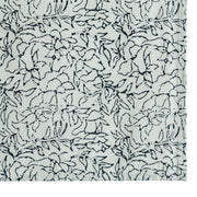 Set of four TOV Furniture Crissy Cotton Canvas Printed Napkins with inked floral design, ideal for dining and table decor.