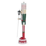 Noble House classic nutcracker Christmas decor in green, red, and white with durable construction, perfect for holiday decoration.