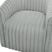 Alexa - Barrel Swivel Chair - Gray - R&R Furniture Gallery (Fountain Valley, CA)