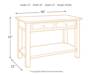 Tyler Creek - Sofa Table - Grayish Brown / Black - R&R Furniture Gallery (Fountain Valley, CA)