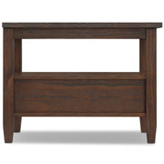 Warm Shaker - Narrow Side Table - Distressed Charcoal Brown - R&R Furniture Gallery (Fountain Valley, CA)