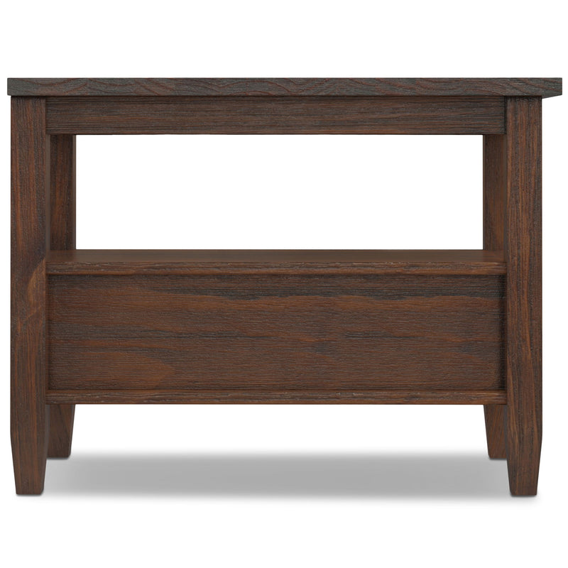 Warm Shaker - Narrow Side Table - Distressed Charcoal Brown - R&R Furniture Gallery (Fountain Valley, CA)