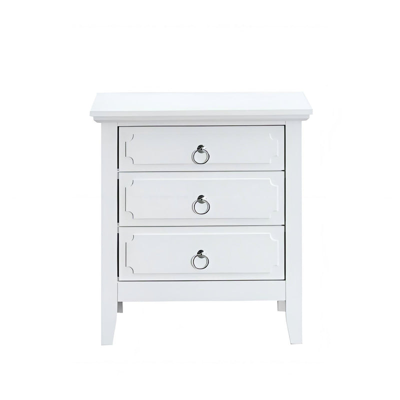 Hammond - 3 Drawer Nightstand - White - R&R Furniture Gallery (Fountain Valley, CA)