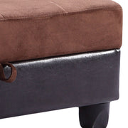 Contemporary upholstered storage ottoman by Glory Furniture with a sleek, padded design and hidden storage compartment.