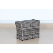 Gray mix Shick outdoor side table by LSI Patio Furniture showing a modern, compact design suitable for outdoor use.