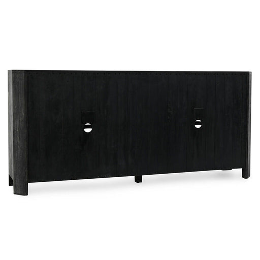 Macarthur - Reclaimed Oak 4 Door Cabinet - Aged Black - R&R Furniture Gallery (Fountain Valley, CA)