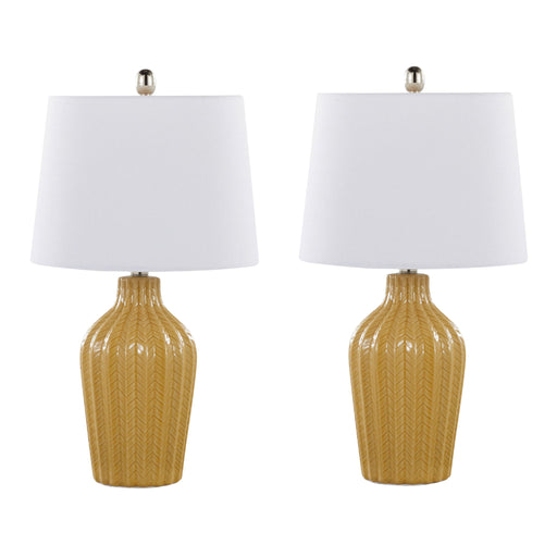 Lumi Source Rockwell contemporary table lamp set with sleek modern design, included in a pair for stylish home lighting.