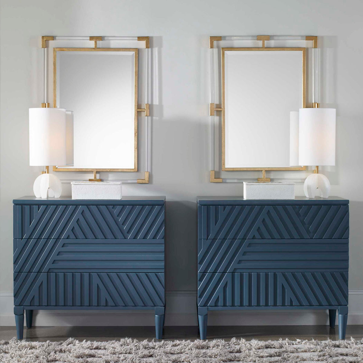 Uttermost Balkan Iron Wall Mirror with decorative metal frame, showcasing a stylish and modern design for home decor.