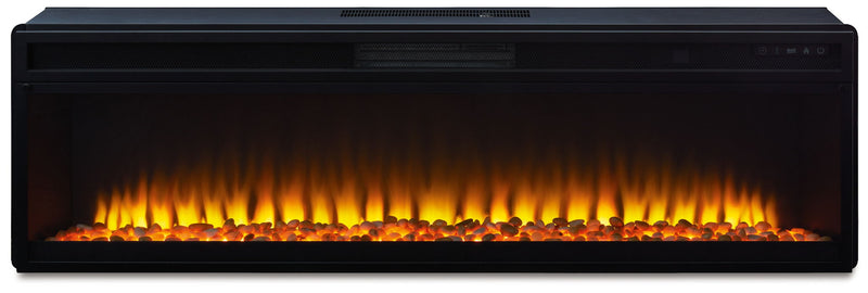 Entertainment Accessories - Wide Fireplace Insert - Black - R&R Furniture Gallery (Fountain Valley, CA)