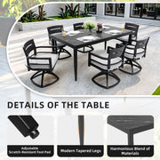 Modern Outdoor Patio Dining Set With Table And Chairs With Sunbrella Cushions - R&R Furniture Gallery (Fountain Valley, CA)