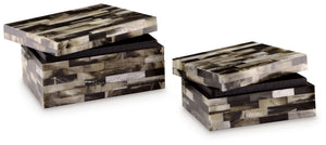 Ellford - Box Set (Set of 2) - Black / Brown / Cream - R&R Furniture Gallery (Fountain Valley, CA)