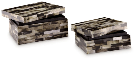 Ellford - Box Set (Set of 2) - Black / Brown / Cream - R&R Furniture Gallery (Fountain Valley, CA)