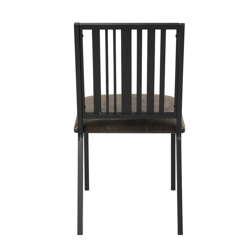 Zudora - Side Chair (Set of 2) - Synthetic Leather & Black - R&R Furniture Gallery (Fountain Valley, CA)
