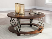 Frallyn - Round Cocktail Table - Dark Brown - R&R Furniture Gallery (Fountain Valley, CA)