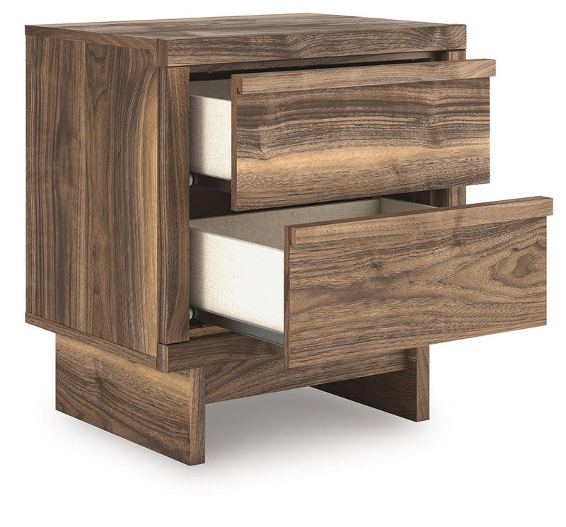Chirason - Two Drawer Night Stand - Brown - R&R Furniture Gallery (Fountain Valley, CA)