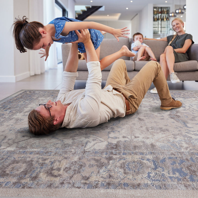 Payas - 6' X 9' Traditional Area Rug - Brown / Beige - R&R Furniture Gallery (Fountain Valley, CA)