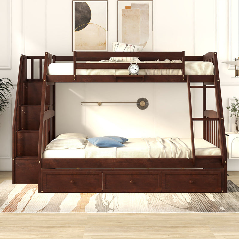 Bunk Bed With Drawers, Ladder And Storage Staircase - R&R Furniture Gallery (Fountain Valley, CA)