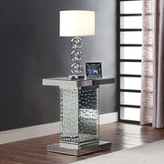 Nysa - 26" End Table - Mirrored & Faux Crystals - R&R Furniture Gallery (Fountain Valley, CA)
