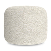 Chantal - Round Pouf - White - R&R Furniture Gallery (Fountain Valley, CA)