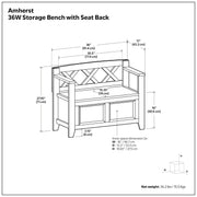 Amherst - Small Transitional Entryway Storage Bench - R&R Furniture Gallery (Fountain Valley, CA)