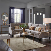 Metal Rectangle Coffee Table With Tempered Glass Top - Bronze - R&R Furniture Gallery (Fountain Valley, CA)