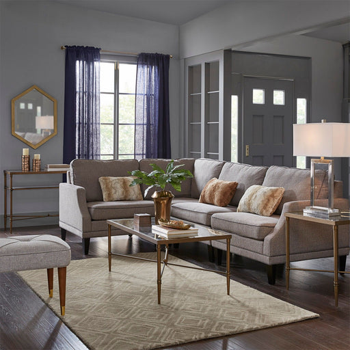 Metal Rectangle Coffee Table With Tempered Glass Top - Bronze - R&R Furniture Gallery (Fountain Valley, CA)