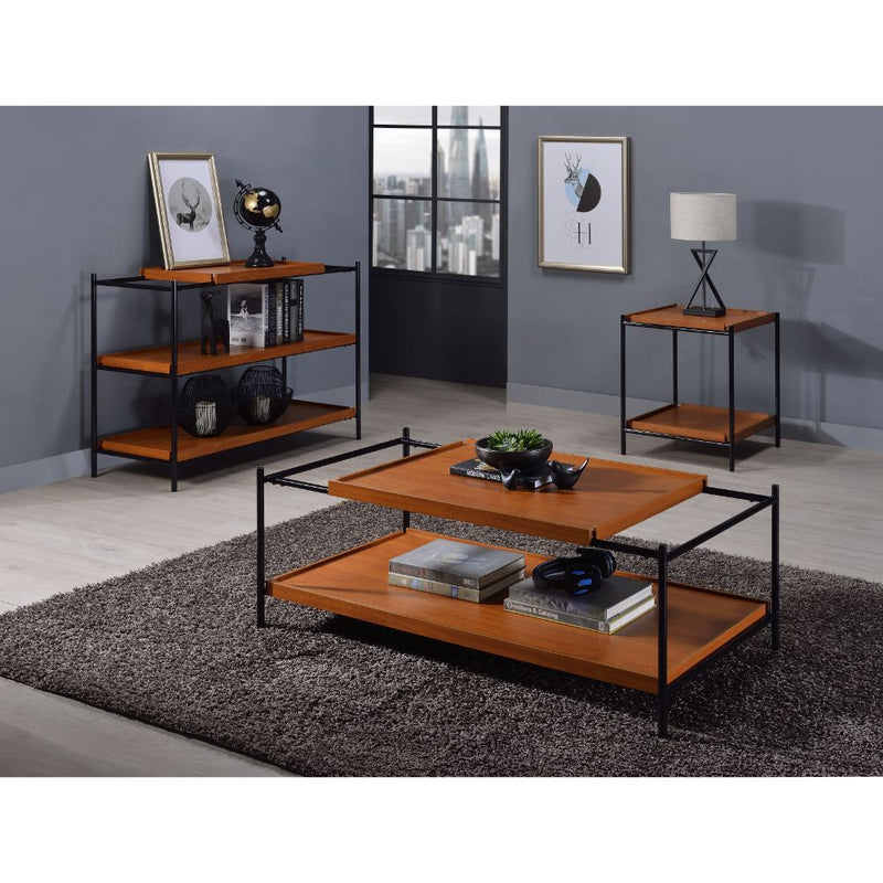 Oaken - Coffee Table - Honey Oak & Black - R&R Furniture Gallery (Fountain Valley, CA)