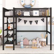 Loft Bed With 4 Tier Shelves And Storage - R&R Furniture Gallery (Fountain Valley, CA)