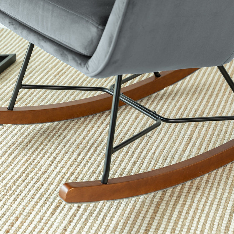 Hannah - Rocking Chair - Gray - R&R Furniture Gallery (Fountain Valley, CA)
