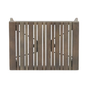 Noble House Temptation outdoor foldable side table with slat design, featuring a sturdy frame and compact, portable style.