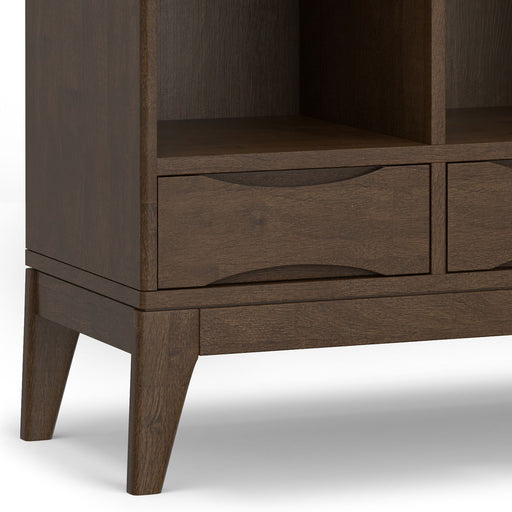 Harper - Low 6 Cube Storage With Drawers - Walnut Brown - R&R Furniture Gallery (Fountain Valley, CA)