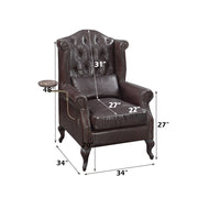 Pino - Accent Chair - Vintage Brown Top Grain Leather - R&R Furniture Gallery (Fountain Valley, CA)