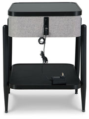 Jorvalee - Accent Table with Speaker - Gray / Black - R&R Furniture Gallery (Fountain Valley, CA)