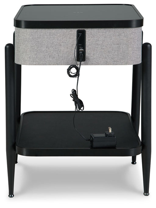 Jorvalee - Accent Table with Speaker - Gray / Black - R&R Furniture Gallery (Fountain Valley, CA)