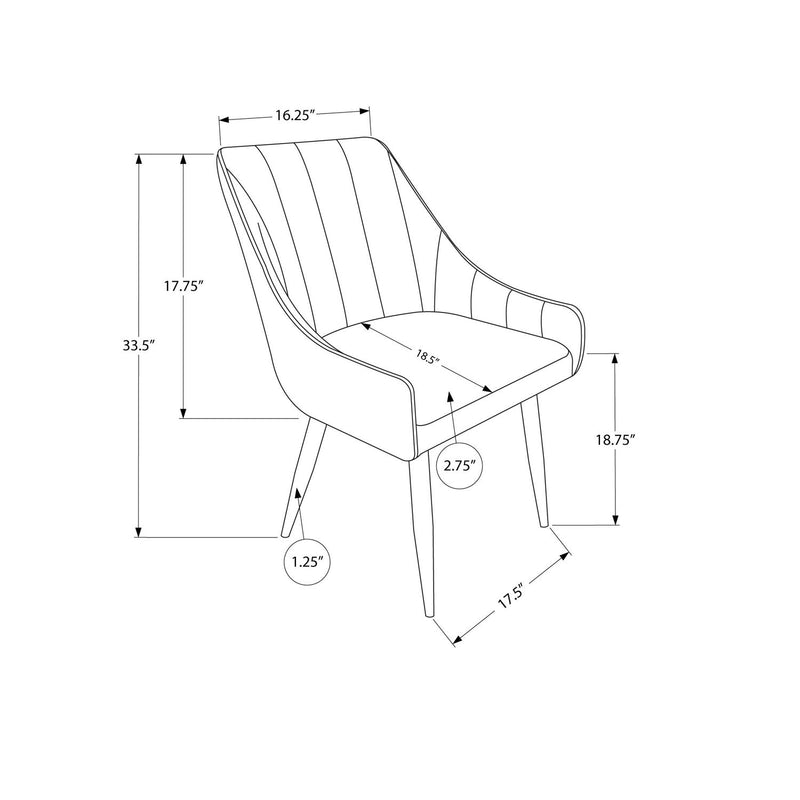 Upholstered Side Dining Chair For Dining Room (Set of 2) - R&R Furniture Gallery (Fountain Valley, CA)