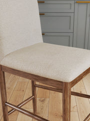 Isanti - Upholstered Barstool (Set of 2) - Light Brown - R&R Furniture Gallery (Fountain Valley, CA)