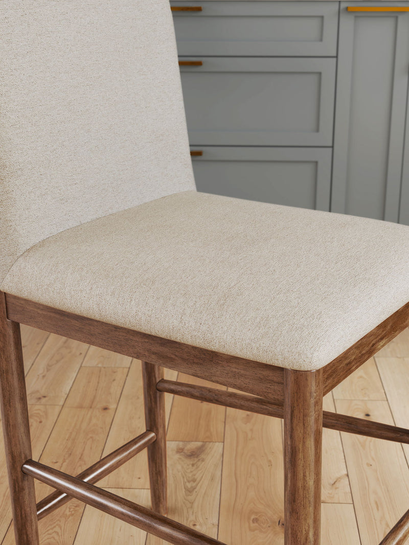 Isanti - Upholstered Barstool (Set of 2) - Light Brown - R&R Furniture Gallery (Fountain Valley, CA)