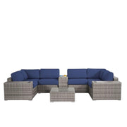 Modern Patio Rattan Sectional Set With Cushions - R&R Furniture Gallery (Fountain Valley, CA)