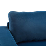 Modern Square Arm Sofa With Soft Fabric Upholstery, Deep Cushions - R&R Furniture Gallery (Fountain Valley, CA)