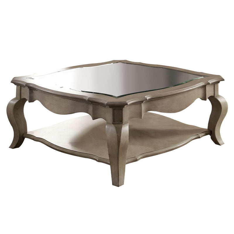 Chelmsford - Coffee Table - Clear Glass & Antique Taupe - R&R Furniture Gallery (Fountain Valley, CA)
