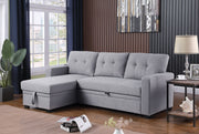 Upholstered Pull Out Sectional Sofa With Chaise - R&R Furniture Gallery (Fountain Valley, CA)