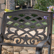 Luminea - Outdoor Aluminum Dining Chair With Scroll Design, Lattice Pattern And Cabriole Legs - Copper - R&R Furniture Gallery (Fountain Valley, CA)